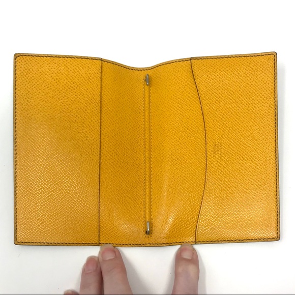 Hermès black/Yellow Grand Modele Agenda/ Card Case - Picture 4 of 8